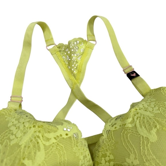 Victoria’s Secret The sexy tee 36DDD Lightly padded Bra Yellow Lace Floral - Picture 9 of 9